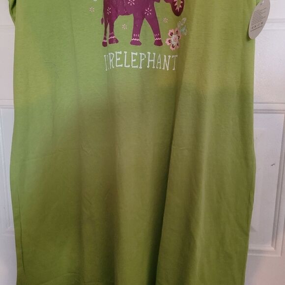 PNAEONG Women's Size large Cotton Nwt Lime green Unworn Short Sleeve - Picture 4 of 6